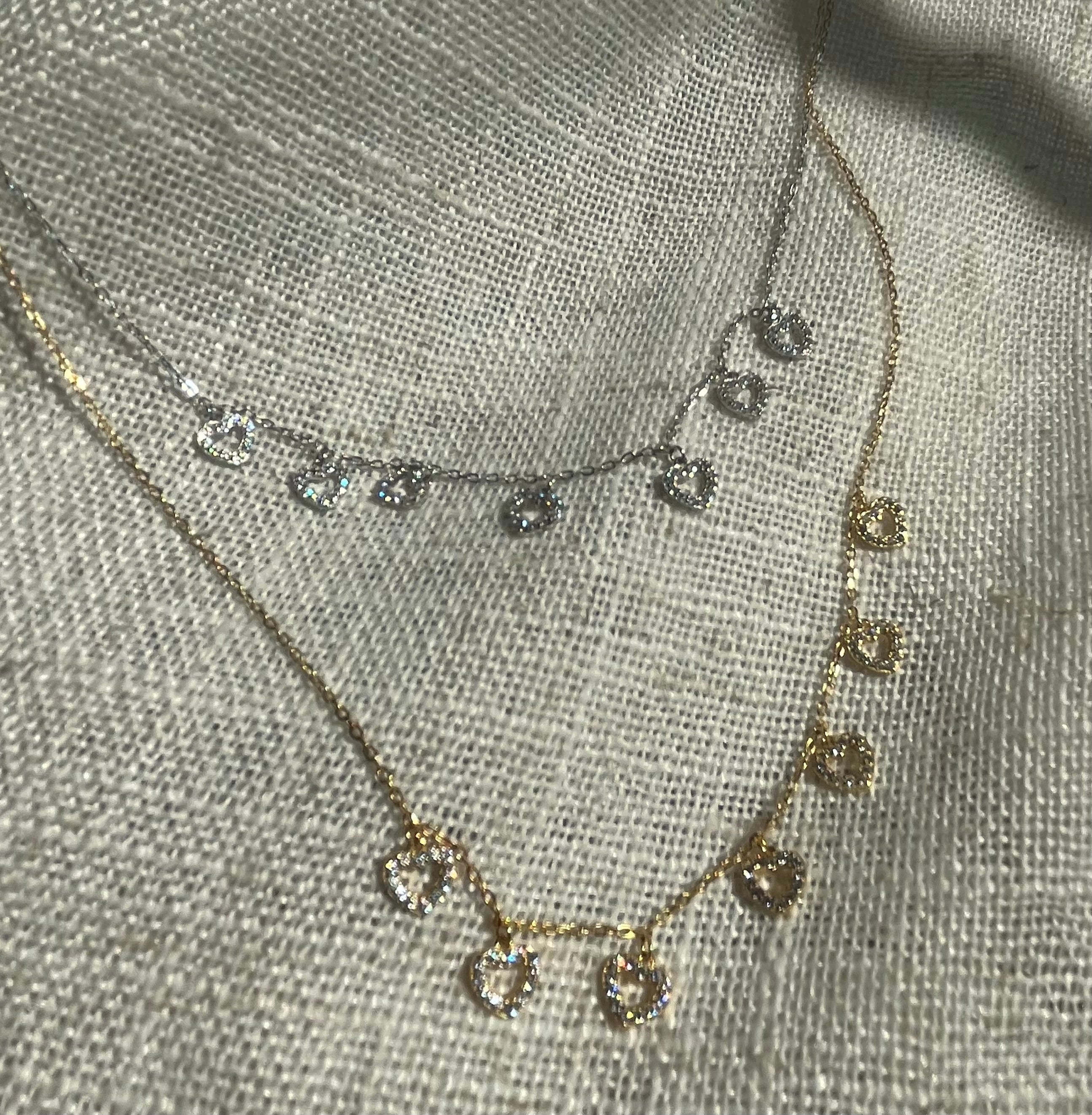 925 Sterling Silver Heart Charm Necklace | Gold Plated & Silver Options