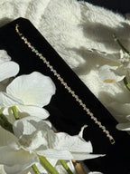 925 Sterling Silver Geometric Tennis Bracelet - Minimalist Everyday Jewelry