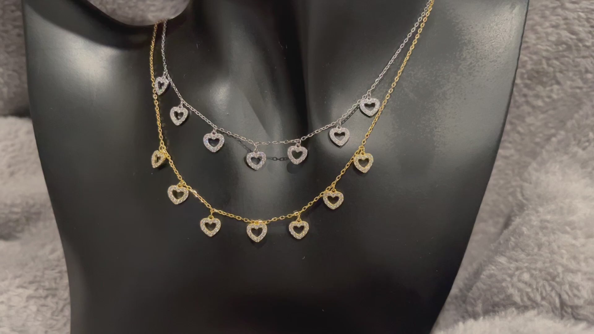 925 Sterling Silver Heart Charm Necklace | Gold Plated & Silver Options